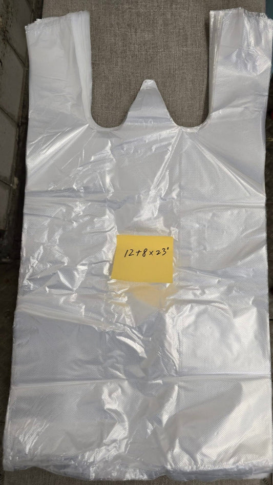 原條透明12吋背心袋（12+8x23"）
